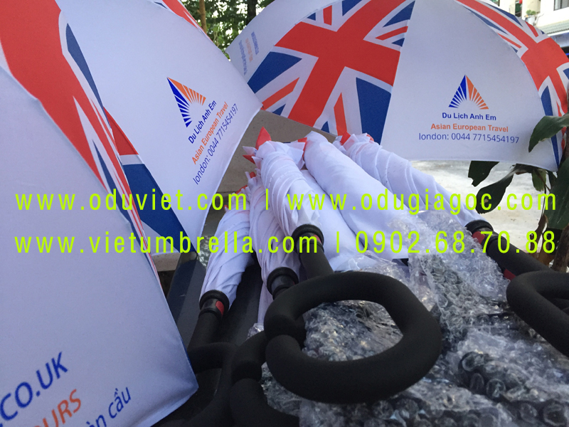 xưởng sản xuất ô dù cầm tay in logo quảng cáo